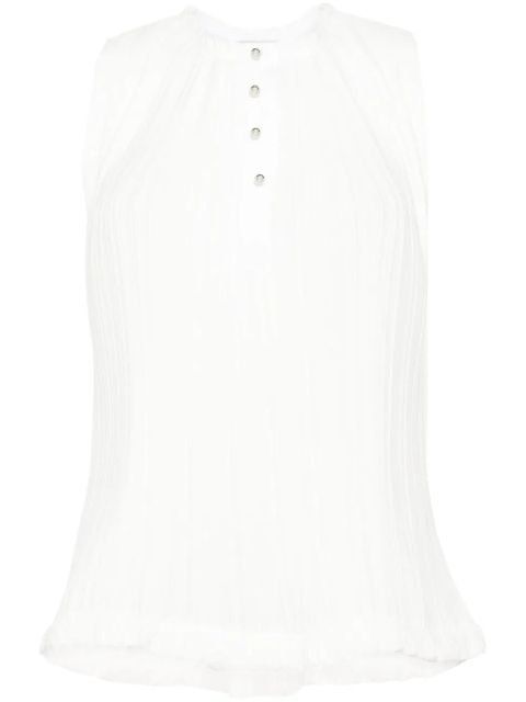 Lanvin sleeveless plissé top - White - zdjęcie produktu nr 1