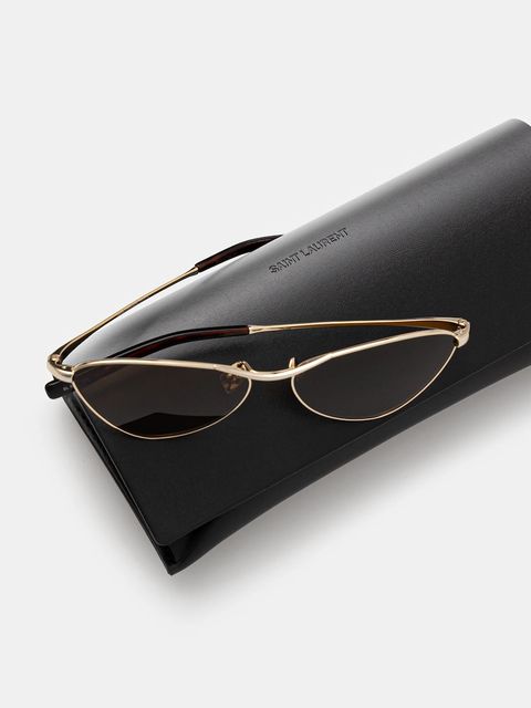 Saint Laurent okulary przeciwsłoneczne damskie kolor złoty SL 830