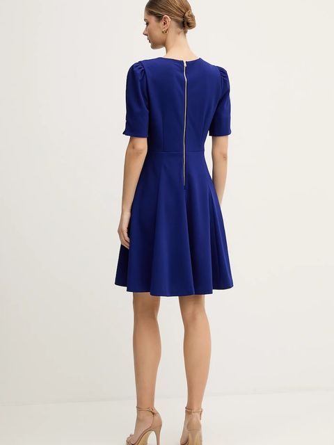 Dkny sukienka kolor niebieski mini rozkloszowana DD6A127A