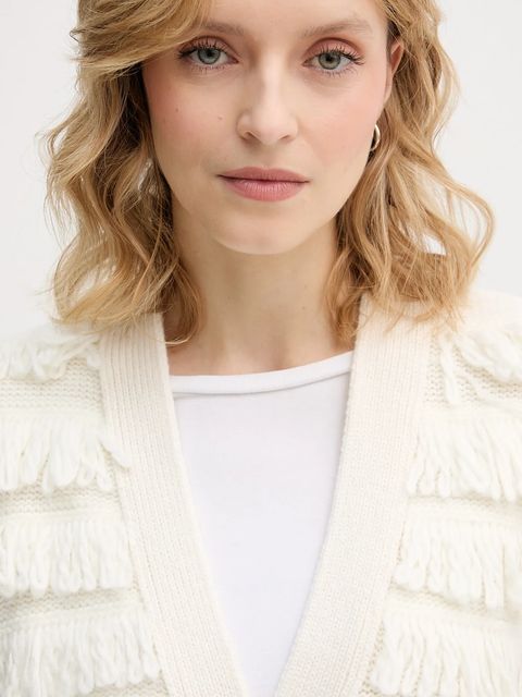 Sisley kamizelka z dodatkiem wełny damski kolor beżowy ciepły 18DLL602X