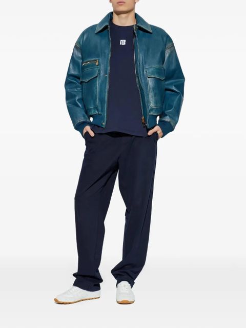 Balmain logo-detail short-sleeve T-shirt - Blue - zdjęcie produktu nr 2