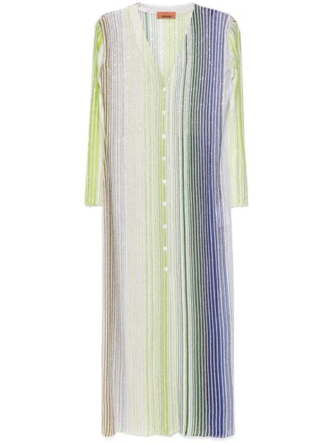 Missoni long cardigan dress - Green