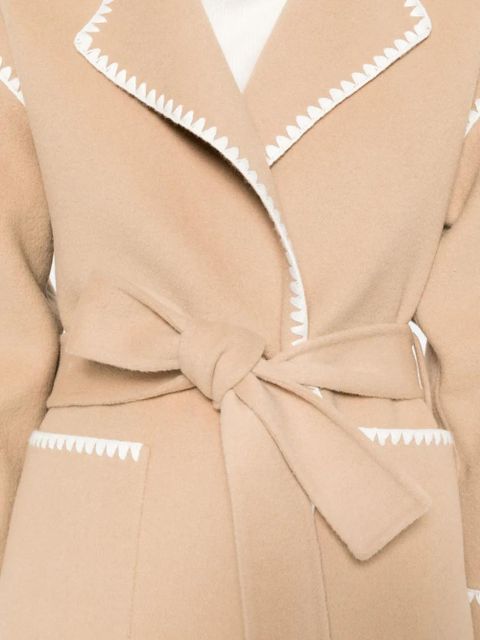 Maje belted jacket - Brown