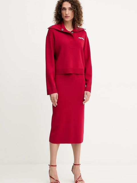 Patrizia Pepe spódnica kolor czerwony maxi ołówkowa 8G0468 K266 - zdjęcie produktu nr 2