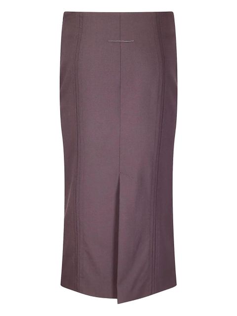 MM6 Maison Margiela panelled midi skirt - |BURGUNDY - zdjęcie produktu nr 2