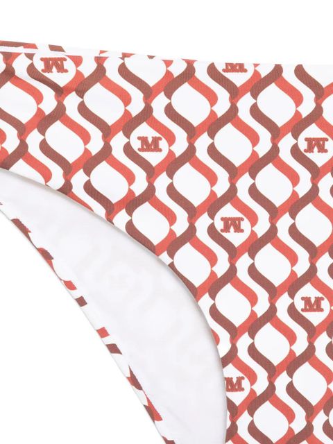 Max Mara Sibilla geometric-pattern bikini bottoms - White