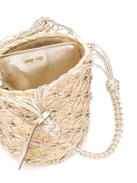 Miu Miu woven bucket bag - Gold