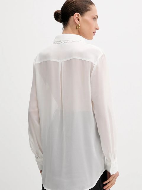 Bardot koszula damska kolor beżowy relaxed z kołnierzykiem klasycznym 59945TB