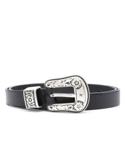 Golden Goose buckle-engraved belt - Black - zdjęcie produktu nr 1
