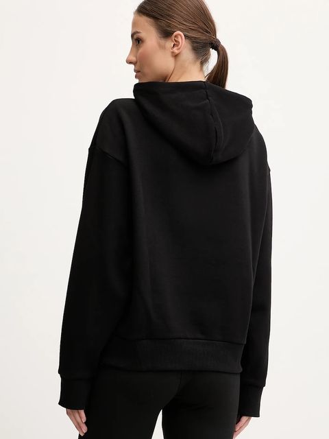 EA7 Emporio Armani bluza damska kolor czarny z kapturem z aplikacją AF10377-7W000422