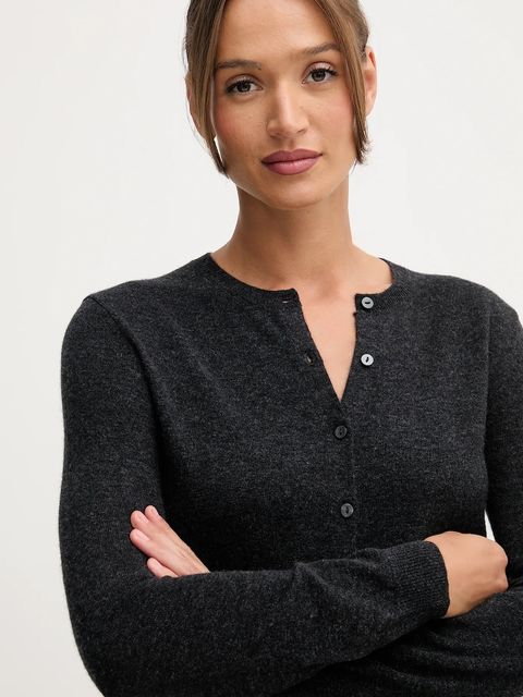 United Colors of Benetton kardigan wełniany kolor szary lekki