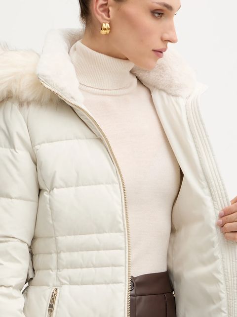 Morgan kurtka puchowa kolor beżowy zimowa GAMONI