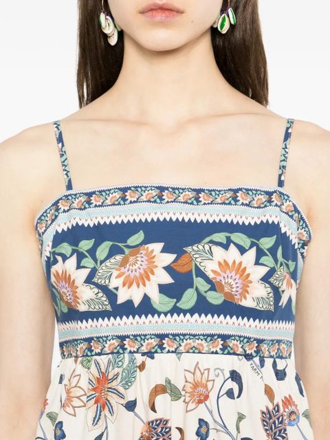 FARM Rio floral tapestry madi dress - Neutrals
