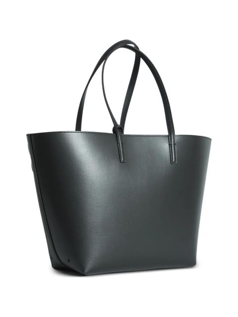 Moncler embossed-logo leather tote bag - Black - zdjęcie produktu nr 2