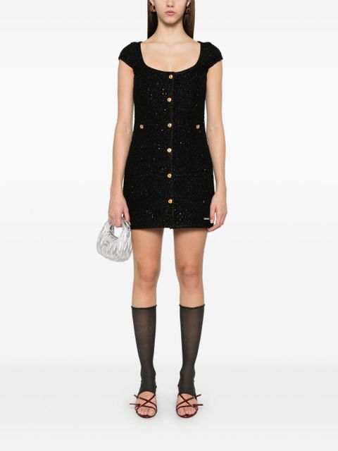 Miu Miu lamé bouclé mini dress - Black - zdjęcie produktu nr 2