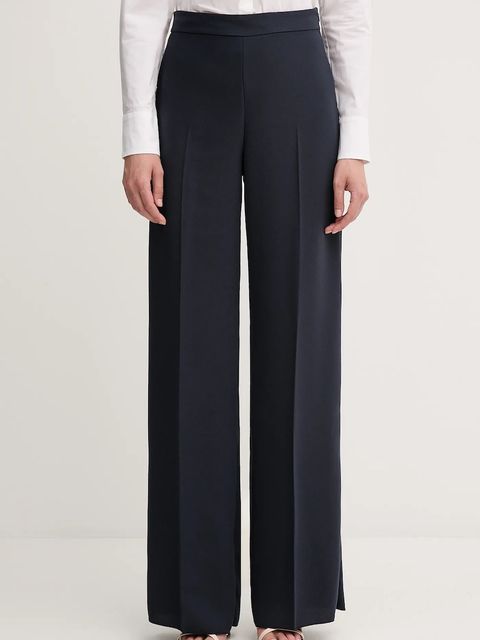 MAX&Co. spodnie damskie kolor granatowy proste high waist 2418131034200 - zdjęcie produktu nr 1