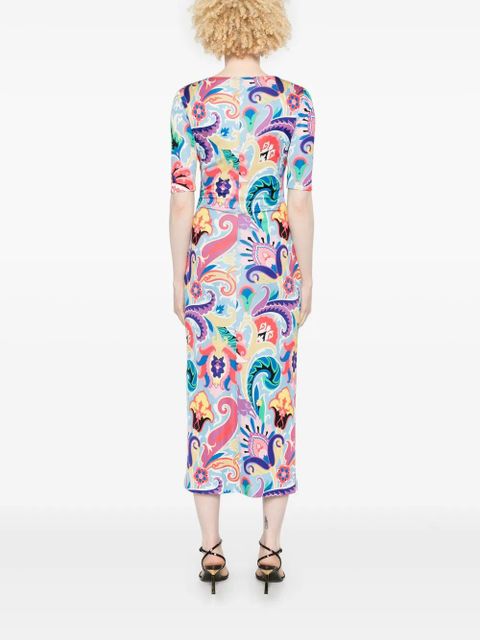 ETRO paisley midi dress - Blue - zdjęcie produktu nr 2