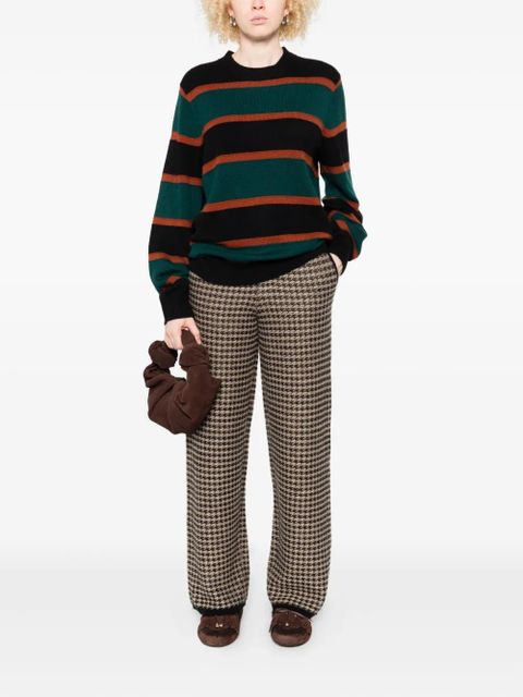 Guest In Residence striped crew-neck sweater - Green