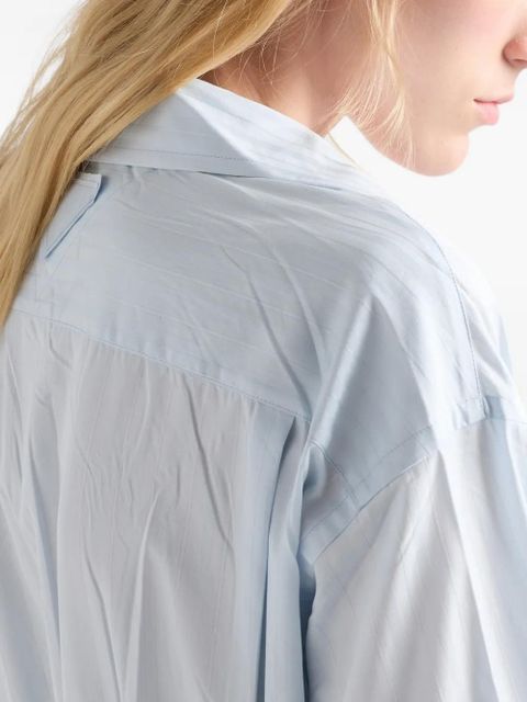 Prada V-neck long-sleeve midi dress - Blue