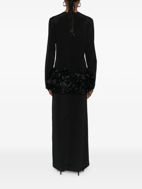 TOTEME petal-detail maxi dress - Black