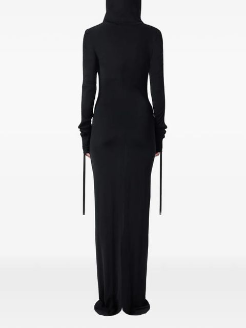 Blumarine hooded maxi dress - Black