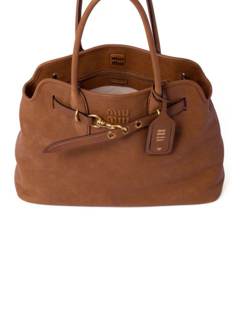 Miu Miu Aventure nappa leather bag - Brown