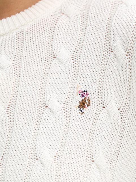 U.S. Polo Assn. sweter bawełniany CREW NECK CABLE