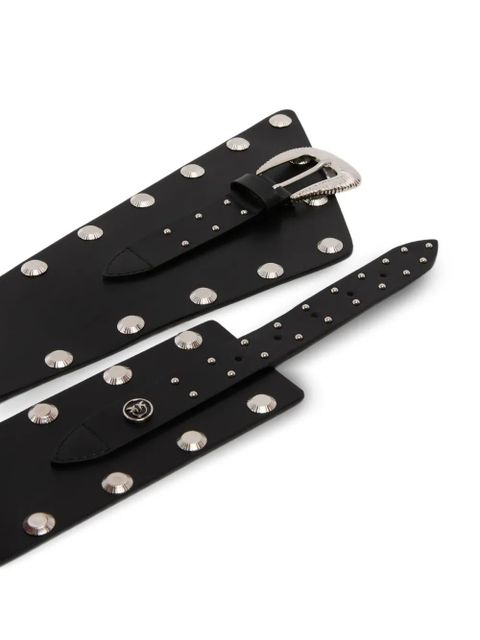 PINKO studded buckle belt - Black