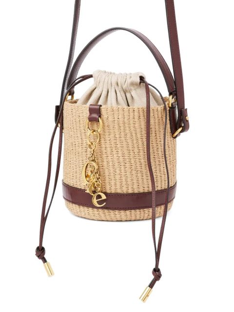 Chloé woven drawstring cross body bag - Neutrals