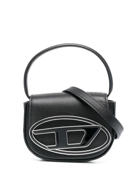 Diesel 1DR XS leather crossbody bag - Black - zdjęcie produktu nr 1