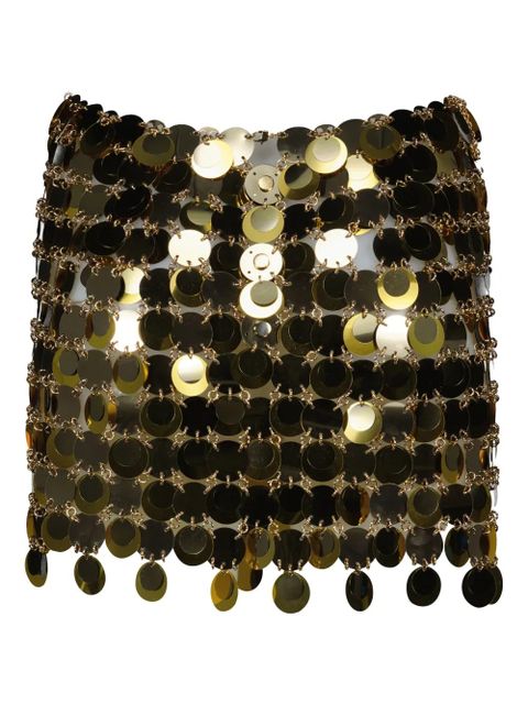 Rabanne sequin mini skirt - Gold