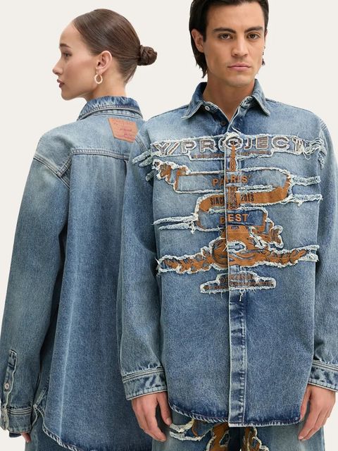 Y/Project koszula jeansowa EVERGREEN PARIS' BEST PATCH DENIM SHIRT - zdjęcie produktu nr 1