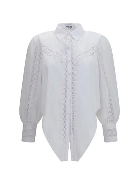 Charo Ruiz Ibiza Devi lace-insert blouse - White - zdjęcie produktu nr 1