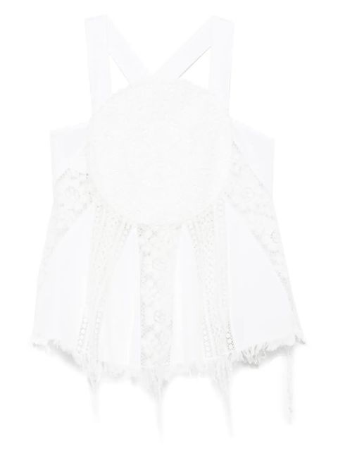 LOEWE lace-panel blouse - White - zdjęcie produktu nr 1