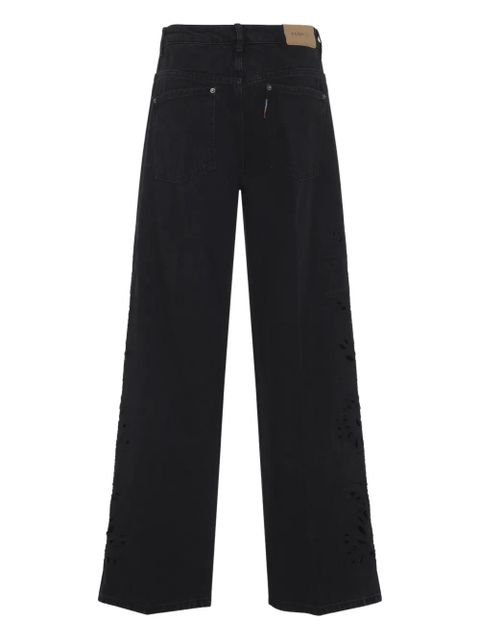 FARM Rio floral-appliqué five-pockets jeans - Black - zdjęcie produktu nr 2