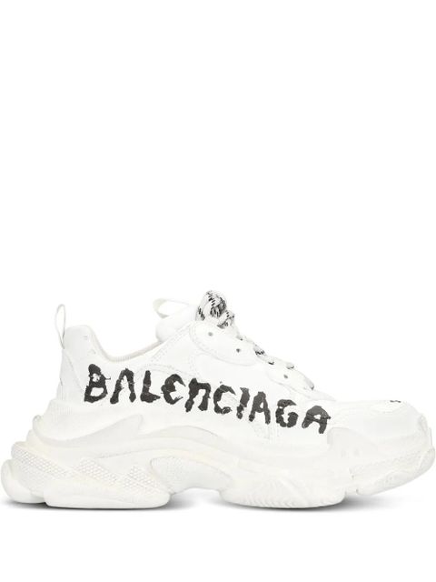 Balenciaga Triple S graffiti-print sneakers - White - zdjęcie produktu nr 1
