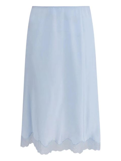 The Row Irene lace-trim silk midi skirt - Blue - zdjęcie produktu nr 1