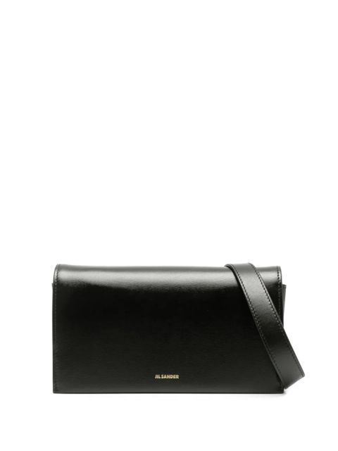 Jil Sander logo-debossed leather shoulder bag - Black - zdjęcie produktu nr 1