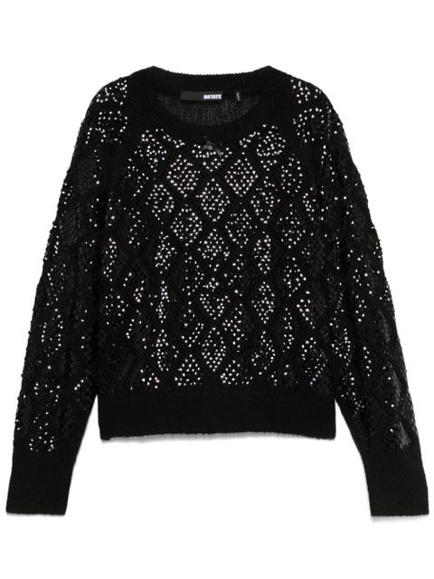 ROTATE BIRGER CHRISTENSEN sequined sweater - Black - zdjęcie produktu nr 1