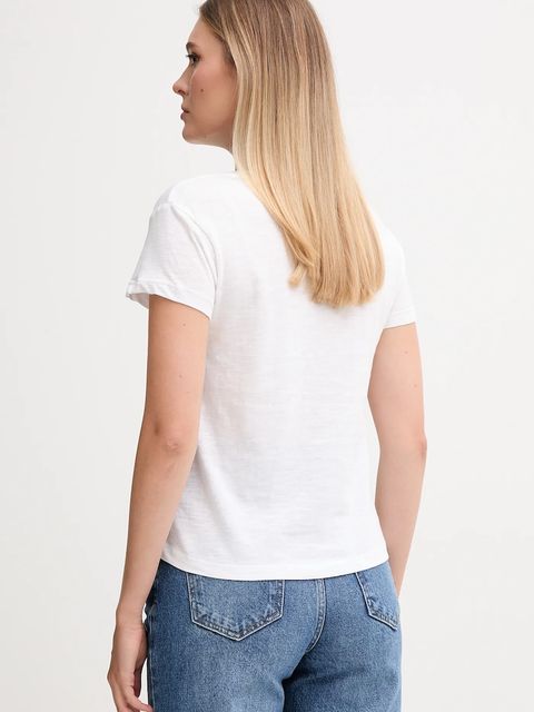 Pepe Jeans t-shirt bawełniany damski kolor biały PL5000045 - zdjęcie produktu nr 2