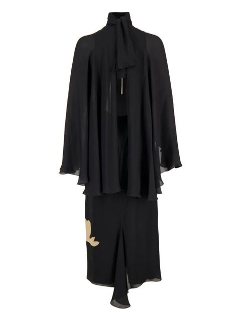 Johanna Ortiz Post Treasured floral midi dress - Black