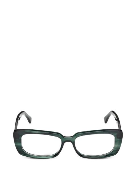Max Mara Eyewear rectangle-frame glasses - Green - zdjęcie produktu nr 1