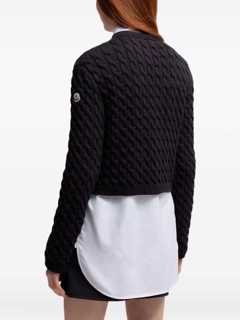 Moncler cable-knit button-up cardigan - Blue - zdjęcie produktu nr 2
