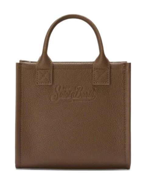MC2 Saint Barth mini embossed-logo tote bag - Brown