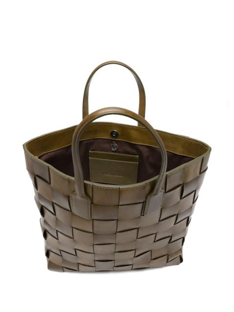 DRAGON DIFFUSION medium Pino woven tote bag - Green