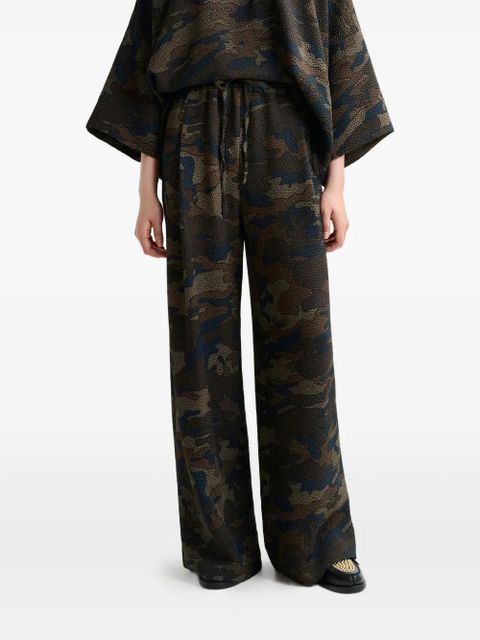 Essentiel Antwerp Itchy camouflage-textured trousers - Brown