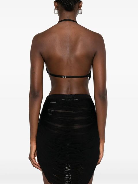 The Attico multi-strings crop top - Black