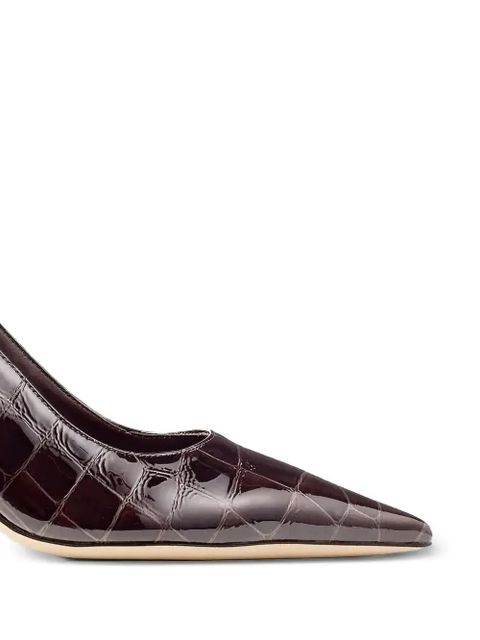 Jimmy Choo Love croc-effect slingback pumps - Brown