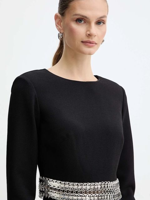 Pinko bluzka damska kolor czarny z aplikacją 105955 A2YH