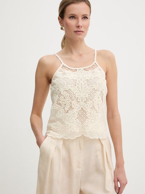 Twinset bluzka na ramiączkach damska z bawełny - zdjęcie produktu nr 1